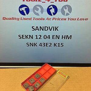 6x New Sandvik SNKN 12 04 EN N HM Carbide Inserts For Milling CI37