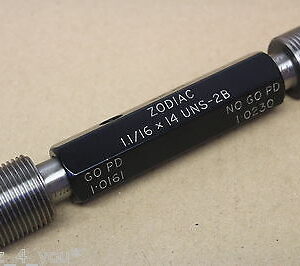 Zodiac 1 1/16" x 14 Tpi (2B) UNS GO NOGO Screw Thread Plug Gauge ME410