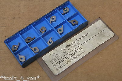 10x New Maydown 6.24101L002P20 Carbide Inserts For Parting/Grooving CI550
