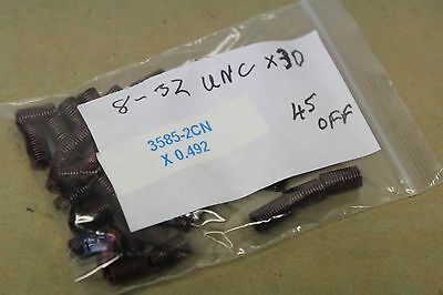 45 Armstrong HeliCoil Screwlock 3585-2CNx.492 Inserts No. 8 32x3D UNC HC343