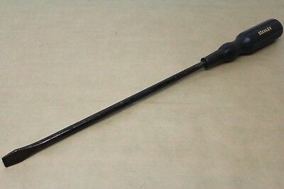 New Vintage Stanley 12" Cabinet Handle Flat Head Screwdriver In Wax