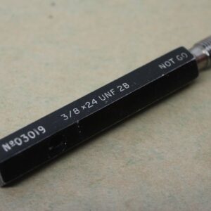 3/8" x 24 Tpi UNF 2B NOGO Screw Thread Plug Gauge ME1016