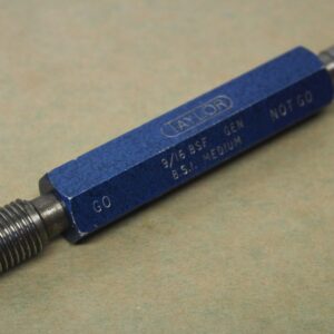 Taylor 9/16" x 16 BSF MED GO NOGO Screw Thread Plug Gauge ME1095