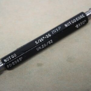 Horstmann 5/16" x 36 UN 2B NOGO & Core Screw Thread Plug Gauge ME1184