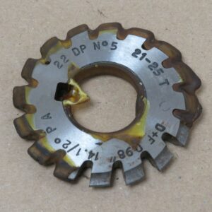 22DP No. 5 21 to 25T 14 1/2° PA Involute Gear Cutter MC979