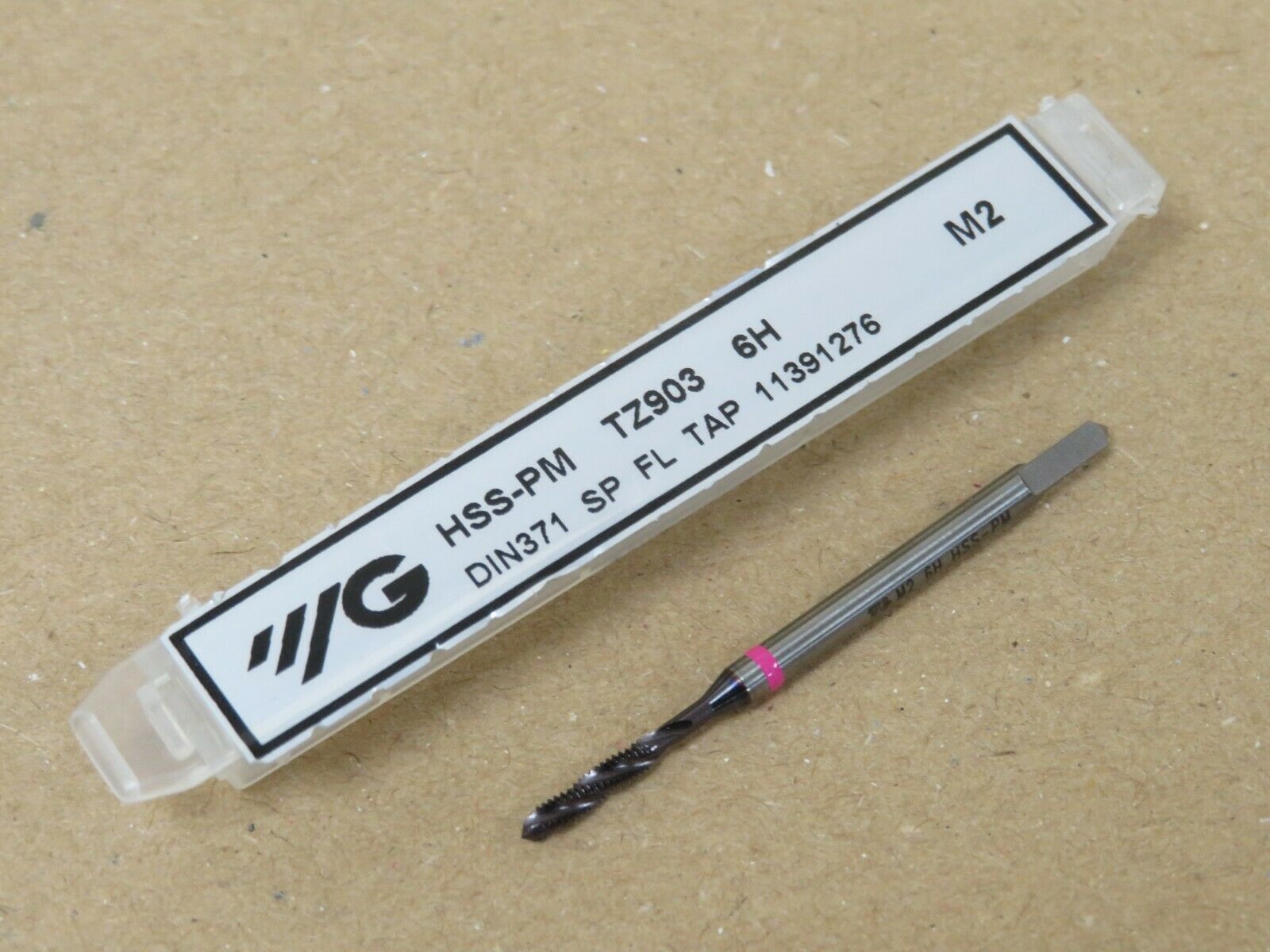 YG1 M2 x 0.4mm Powder Metal Spiral Flute TiAlN Coated Machine Taps for Titanium