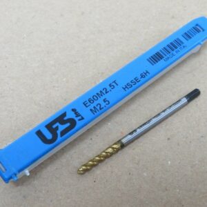 UFS L Line E60M2.5T M2.5 x 0.45 HSSE-6H Spiral Flute Machine Tap Tin Coated