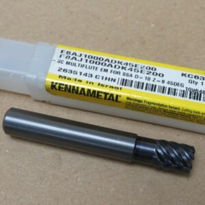 Kennametal F8AJ1000ADK45E200 SC Multiflute 10mmm Solid Carbide End Mill