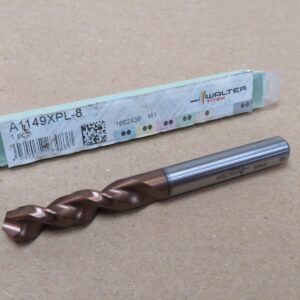 Walter A1149XPL-8 8mm HSS-E Parabolic Production Drill DIN1898