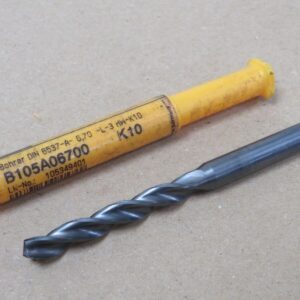 Kennametal B105A06700 K10 6.7mm TF-Drill 3 Flute Drill On Straight Shank