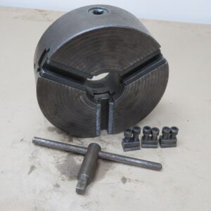 Tudor CONCENTRIC 9 1/2" 3 Jaw Bolt On Jaws Power Lathe Chuck With Chuck Key LC40