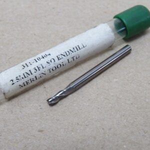 Merlin Tools 311-10404 2.5mm Carbide 3 Flute Slot Drill On 3mm Shank MC1164