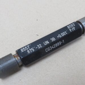Coventry Gauge .875" (7/8") x 32 UNS 3B GO NOGO Screw Thread PLUG GAUGE ME3882