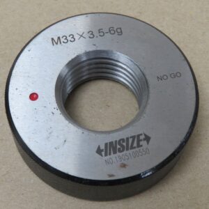 Insize M33 x 3.5 NOGO RING GAUGE 6g New In Box 4120-33N BLA2