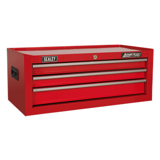 American PRO® Mid-Box Tool Chest 3 Drawer - Red