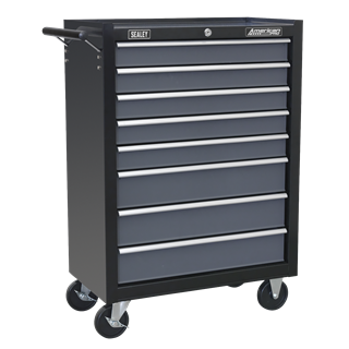 American PRO® Rollcab 8 Drawer - Black/Grey